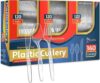 Munfix 360 Count Heavy Duty Plastic Silverware Set