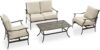 PatioFestival 4-Piece Cushioned Outdoor Furniture Set