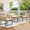YITAHOME 4-Piece Patio Bistro Set, All-Weather