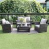 May in Color 4 Piece Wicker Patio Furniture Set