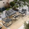 Pamapic 4 Pieces Patio Furniture Set With Cushions