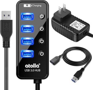 atolla 4-Port USB 3.0 Hub With Charging Port