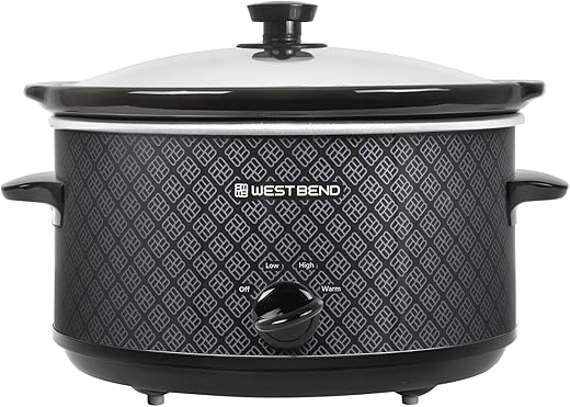 West Bend 4-Quart Manual Slow Cooker, Black