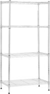 Amazon Basics 4-Shelf Adjustable Storage Shelving Unit, Chrome