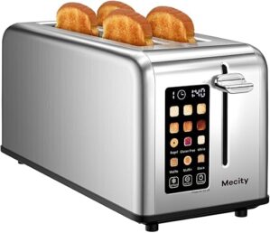 Mecity 4 Slice Touch Screen Toaster Stainless Steel