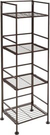 Amazon Basics 4-Tier Iron Tower Shelf, Black