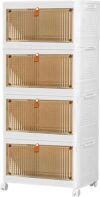 MapleGrace 4 Tier Stackable Storage Bins 23QT