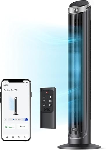 Dreo 40'' WiFi Tower Fan, High-Speed Cooling