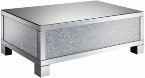 Stonecroft Furniture 49" Silver Mirrored Coffee Table