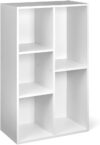 Amazon Basics 5 Shelves Cube Organizer Bookcase, White