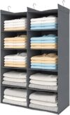 ALLTIDYUP 5 Tier Hanging Closet Organizer, Grey