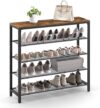 VASAGLE 5-Tier Shoe Rack With Metal Shelves
