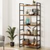 Shintenchi 5 Tier Tall Bookcase Shelf Organizer