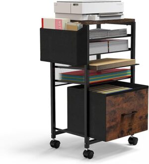 MoKo 5-Tiered File Cart With Wheels