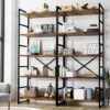 Shintenchi 5 Tiers Industrial Bookcase Shelf