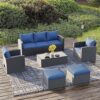 RoyalCraft 6-Piece Patio Furniture Set, Wicker Rattan