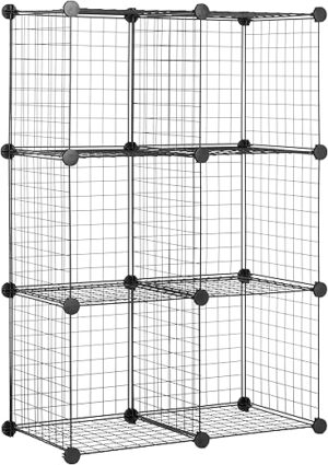 Amazon Basics 6 Storage Shelves With Cube Wire Grid