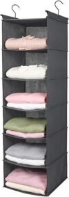 MAX Houser 6 Tier Hanging Closet Organizer, Grey