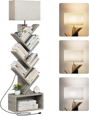 Evermagin 6 Tier Tree Bookshelf With Light