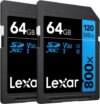 Lexar 64GB High-Performance 800x SDXC Card (2-Pack)