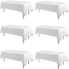 Yabool 6packs White Polyester Table Cloth, 60 x 102 Inch