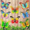 Distella 8 Pcs Metal Butterfly Wall Decor, Colorful