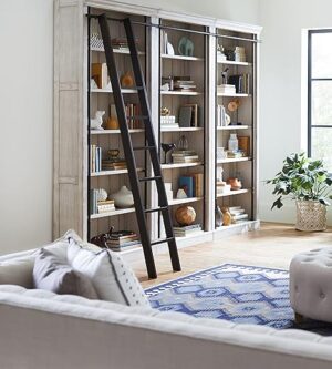 Martin Furniture 8' Tall Bookcase Wall With Ladder