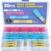 haisstronica 80PCS Heat Shrink Butt Connectors