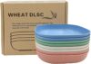 Dadamong 8Pcs Unbreakable Wheat Straw Dinner Plates