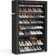SONGMICS 9 Tier Shoe Organizer With Cover