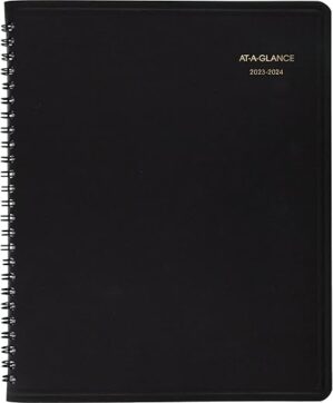 AT-A-GLANCE Academic Planner, 2023-2024, Medium, Black (7012705)