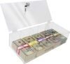 Nadex Acrylic Locking 5 Compartment Cash Tray