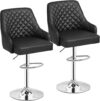 VECELO Adjustable Bar Stools Set of 2