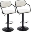 VECELO Adjustable Counter Height Swivel Barstools