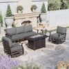 Kurapika Aluminum Patio Furniture Set With Fire Pit