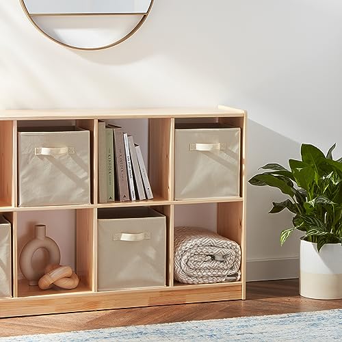 Amazon Basics Collapsible Fabric Storage Cubes, Beige - Image 5