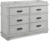 Delta Children Asher 6 Drawer Dresser, Rustic Mist