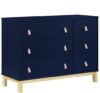 Delta Children Baby 6 Drawer Dresser With Leather Pulls
