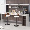 VECELO Bar Stool Set, Adjustable Swivel Stools
