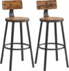 VASAGLE Bar Stools Set With Backrest ULBC026B01V1