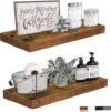 QEEIG Bathroom Shelves Rustic Brown 008-60BN
