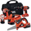 BLACK+DECKER BDC518B-2 18-Volt Cordless 5-Tool Kit