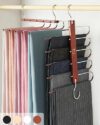 MORALVE Beechwood Space Saving Pants Hangers