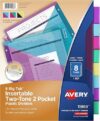 AVERY Big Tab Plastic Dividers, 8 Tabs (11989)