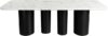 Statements by J Black And White Marble Dining Table