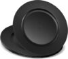 ELEGANT DISPOSABLES Black Party Chargers Large Plates Set, Pack Of 6