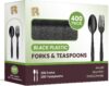 R-kay Black Plastic Silverware Set – 400 Count