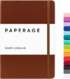 PAPERAGE Blank Journal Notebook, Cognac, Medium Size