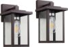 ACLand Bronze Outdoor Wall Lantern 2 Pack