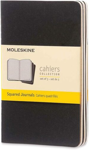 Moleskine Cahier Journal, Soft Cover, Pocket, Black